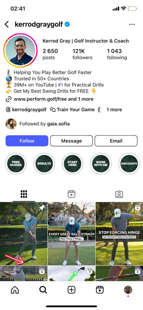 Kerrod Gray golf instructor